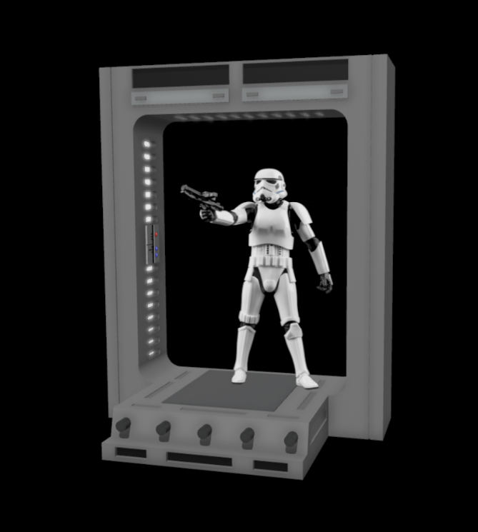 Star Wars 3D Printed Death Star Chasm Door Diorama for 3.75" Or 6" Figures
