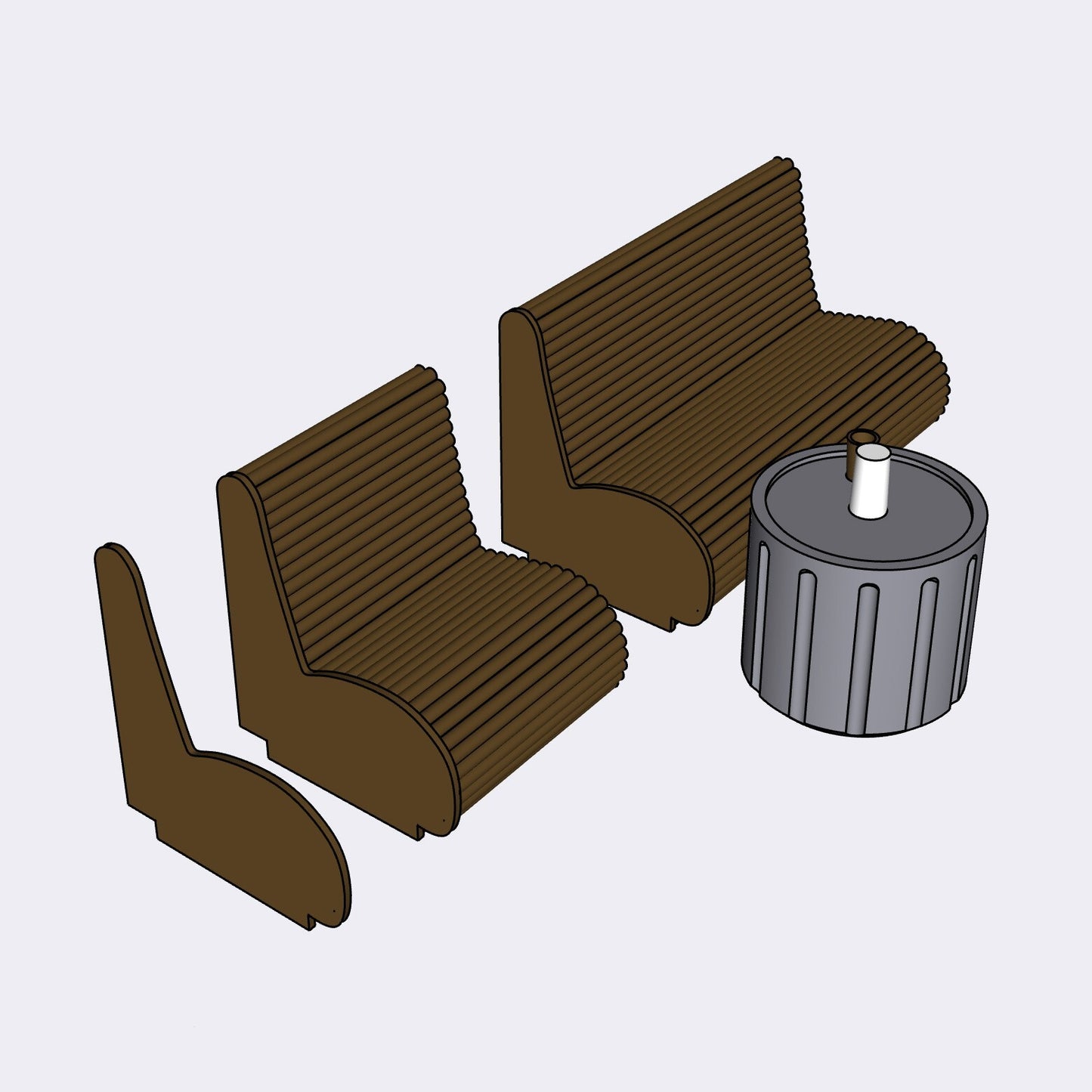 Star Wars 3D Printed Cantina furniture set
