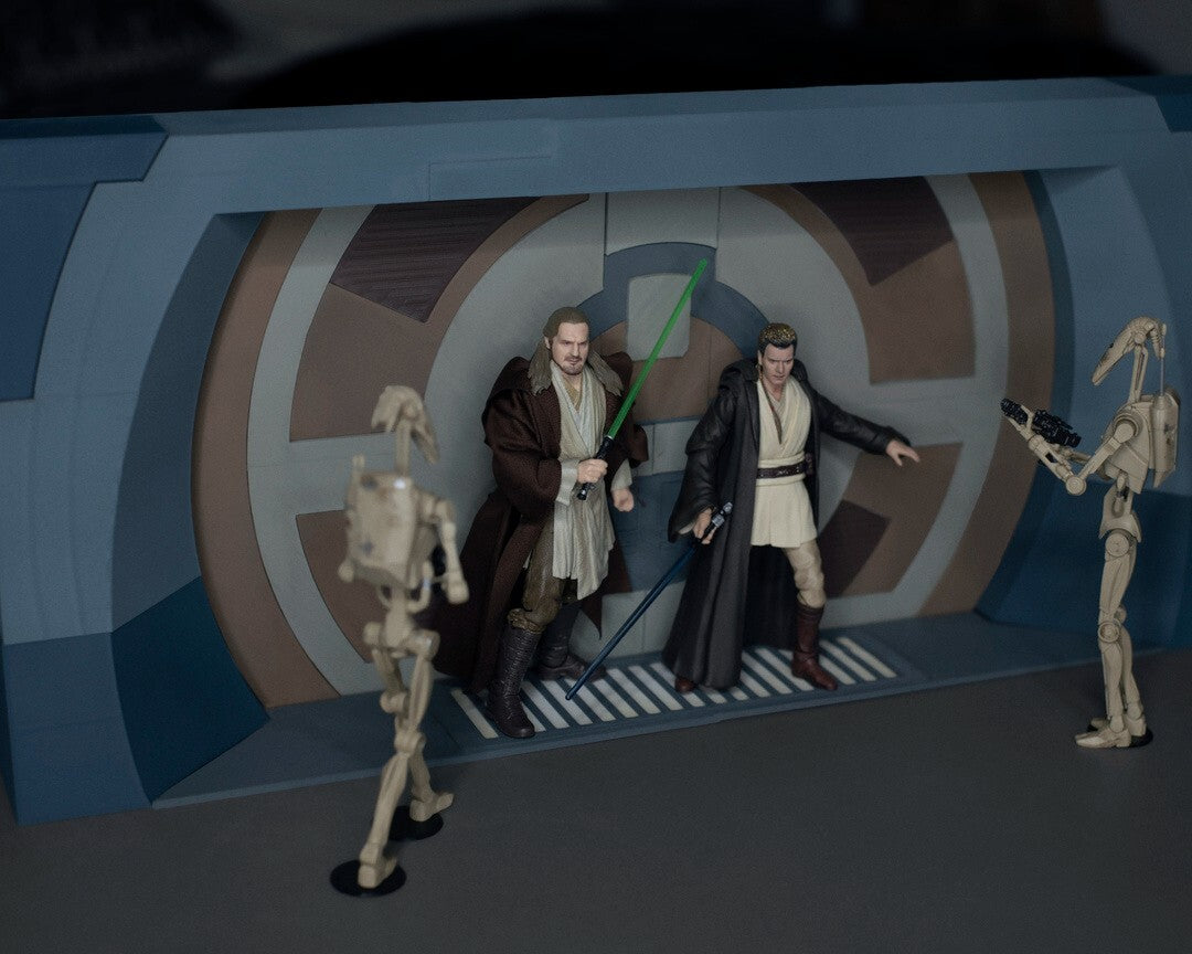 3D printed trade federation door for Star Wars Black Series figures