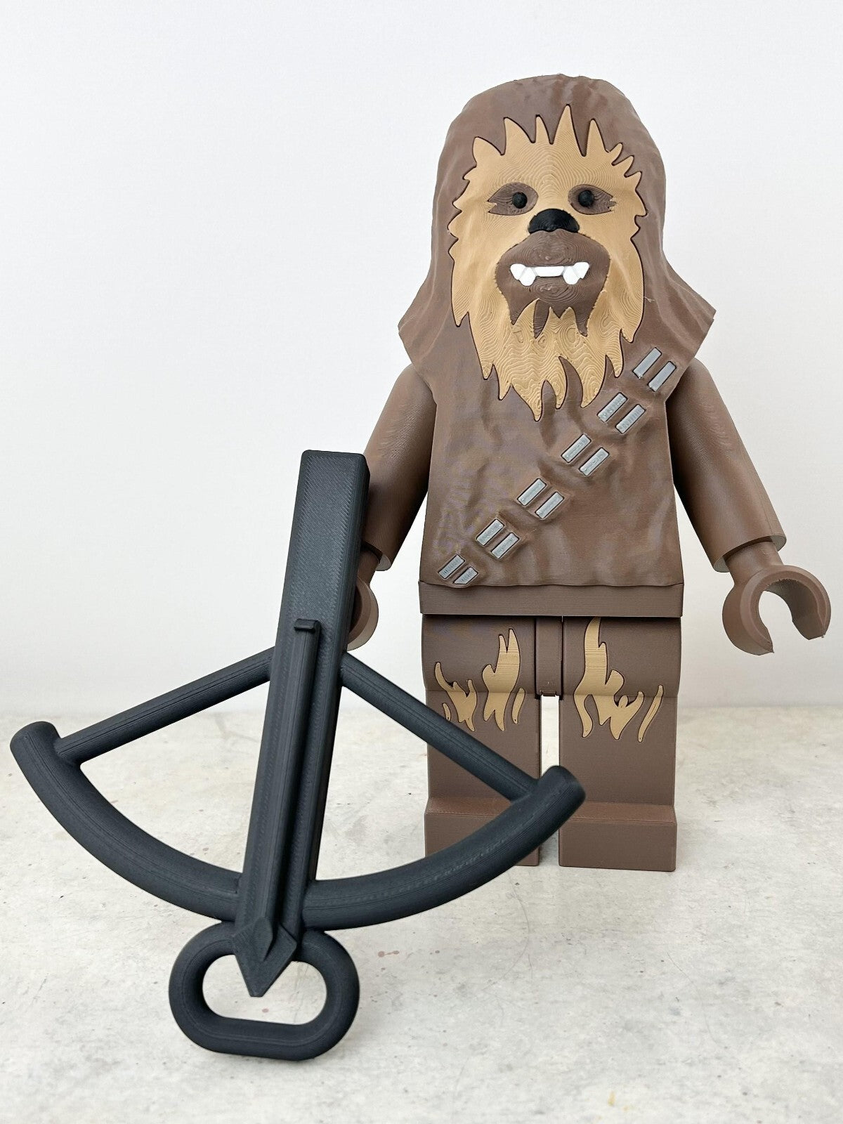 3D Printed. 9" Brick inspired Deluxe Chewbacca Figure