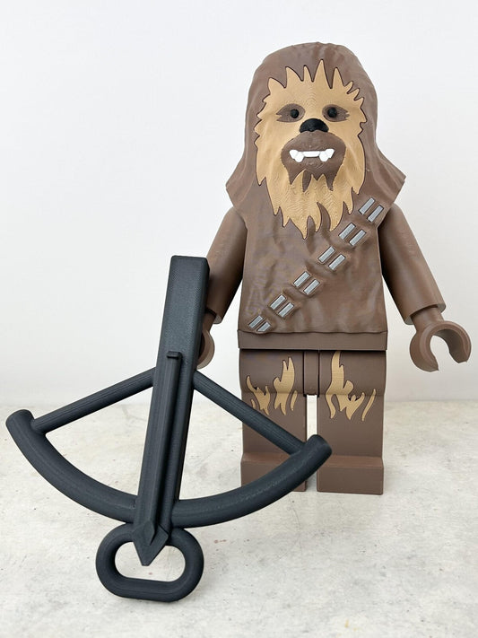 3D Printed. 9" Brick inspired Deluxe Chewbacca Figure