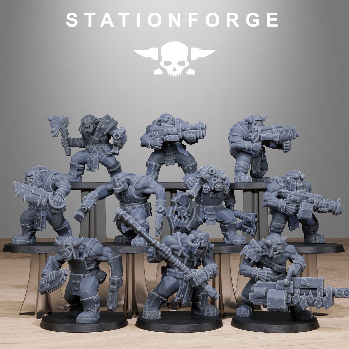 The Orkaz bros from Station Forge 32mm FREE BASES + POST