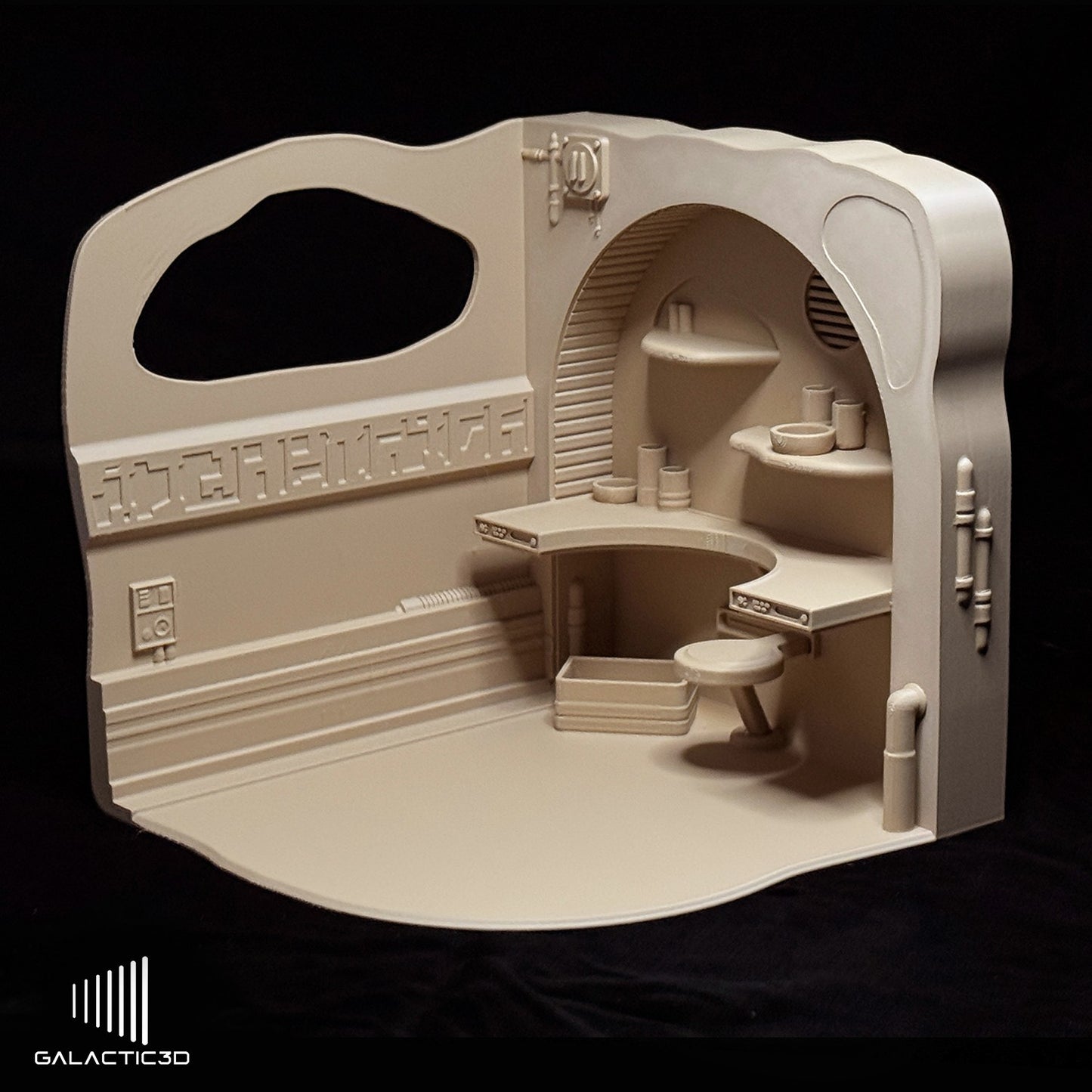 3D printed Andor dessert workshop diorama for 6" Star Wars black series figures