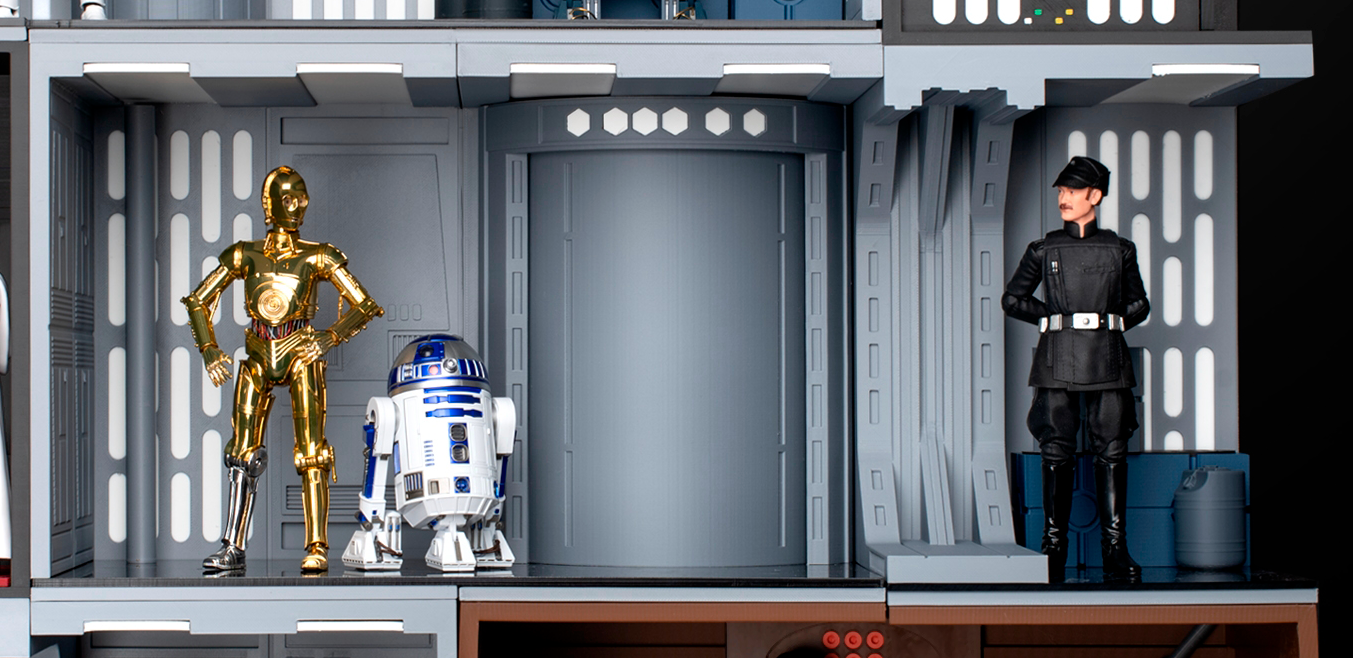 Star Wars 3D Printed Death Star Stackers Dio system for Black Series 6" Figures