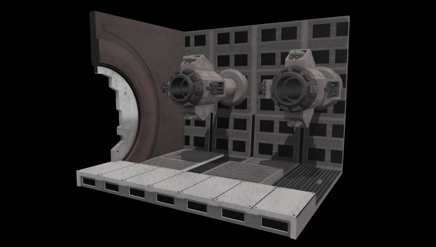 3D Printed Tantive IV Service Corridor for 3.75" and 6" Figures