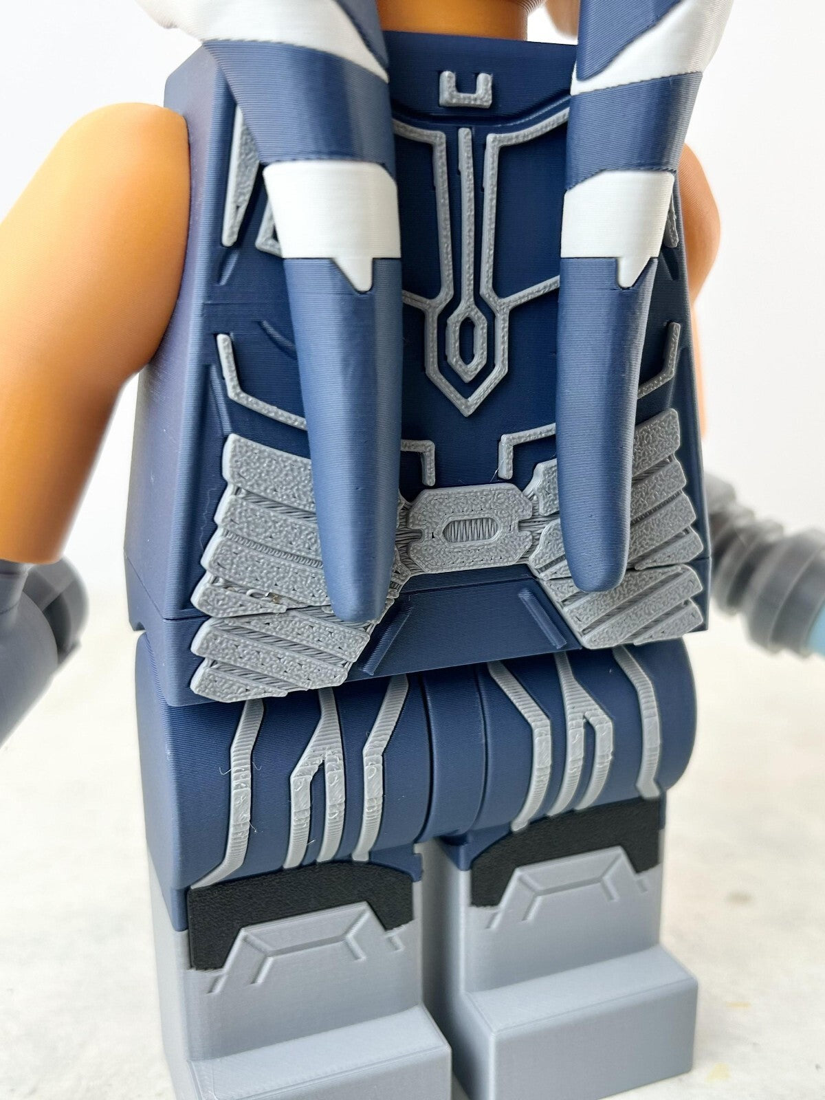 3D Printed. 9" Brick inspired Deluxe Ashoka Figure