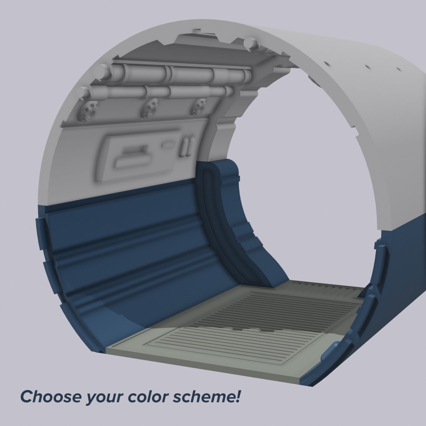 3D printed tunnel diorama for 1/12th Star Wars Black series figures