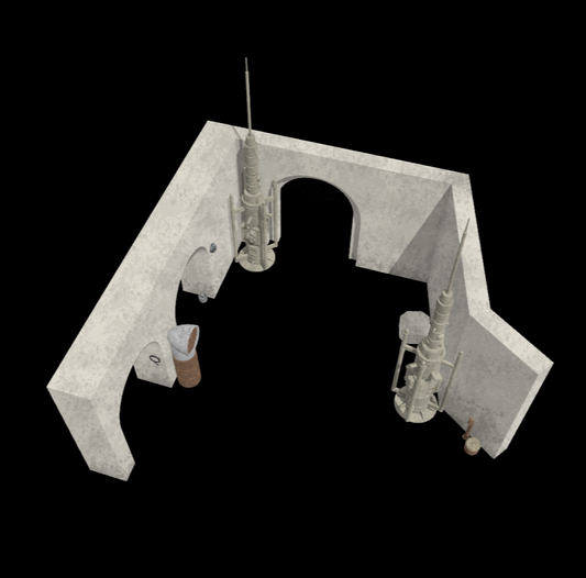 3D Printed Mos Eisley Alleyway (Spaceport Speeders) For 3.75" and 6" Figures