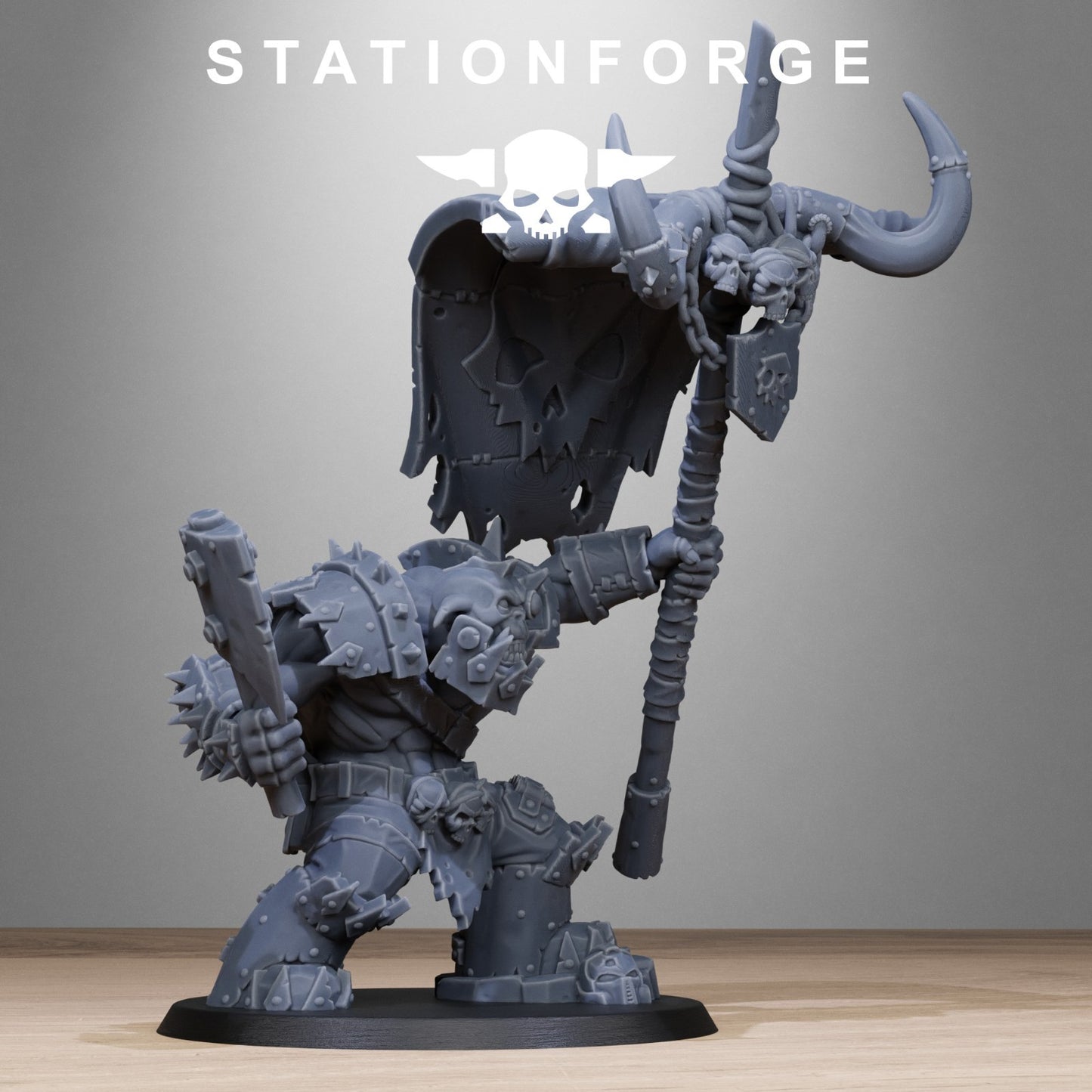 Orkaz bearer boss from Station Forge 32mm. FREE BASE