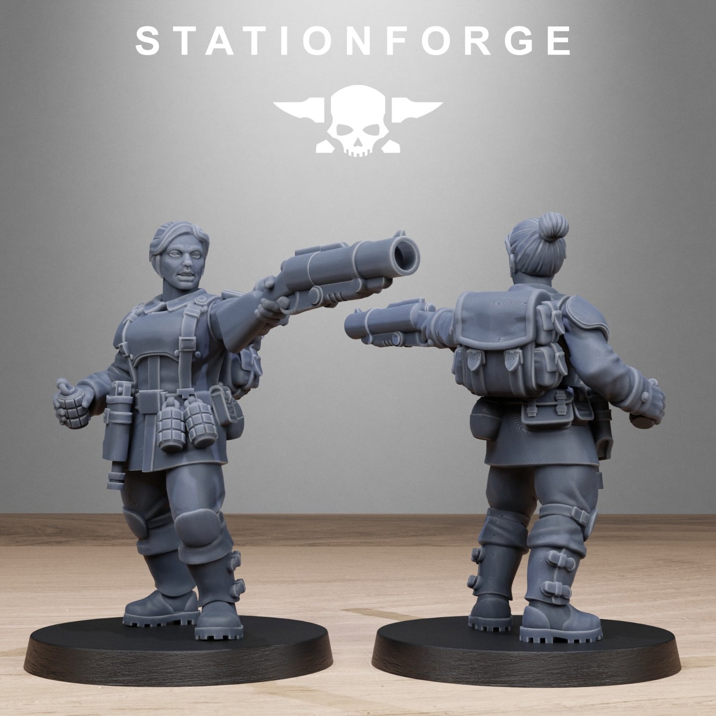 Freeguard sisters from Station Forge 32mm. FREE BASE