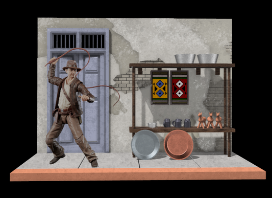 3D Printed Indiana Jones Cairo Market Diorama for 6" Figures