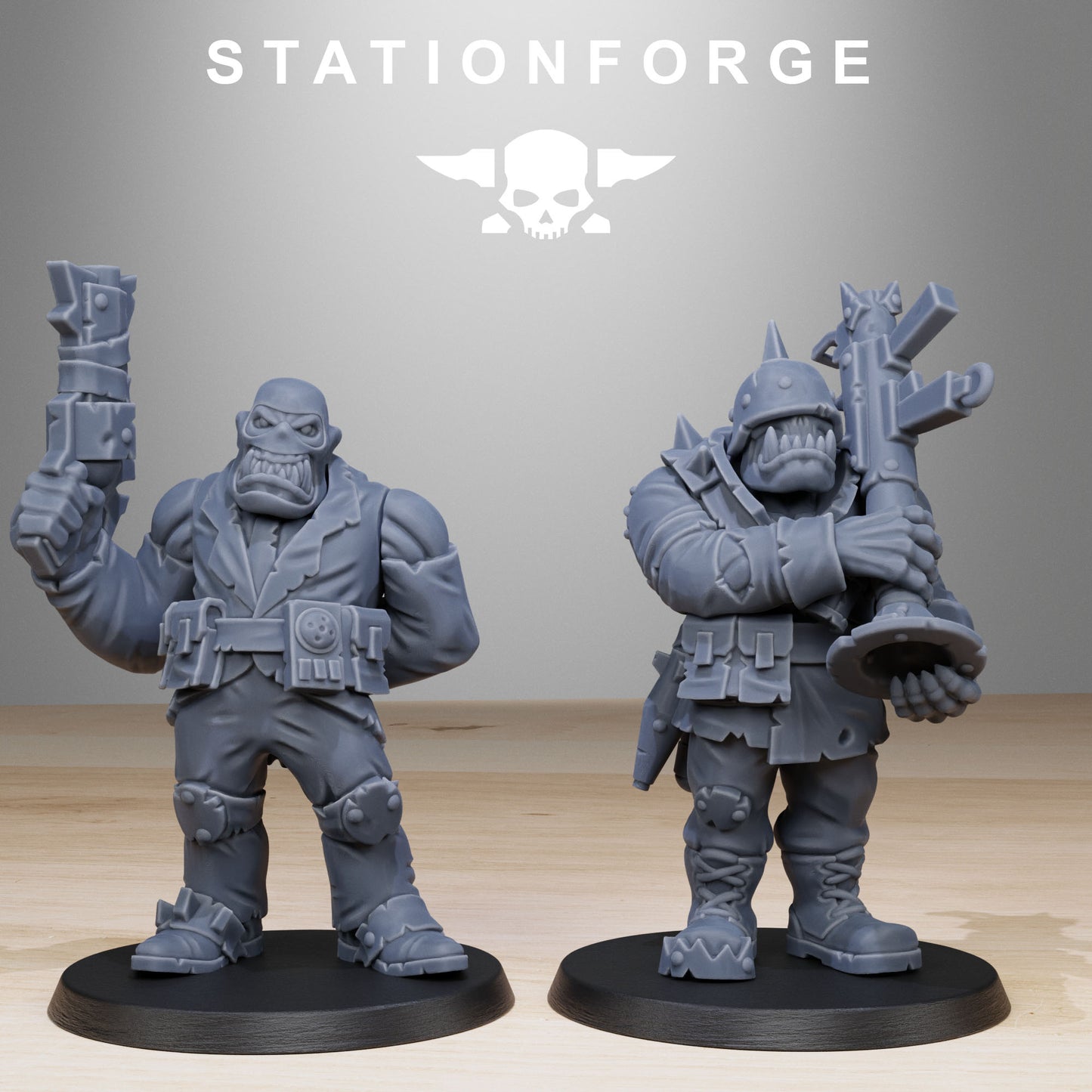 The Orkaz Team Fighters from Station Forge 32mm