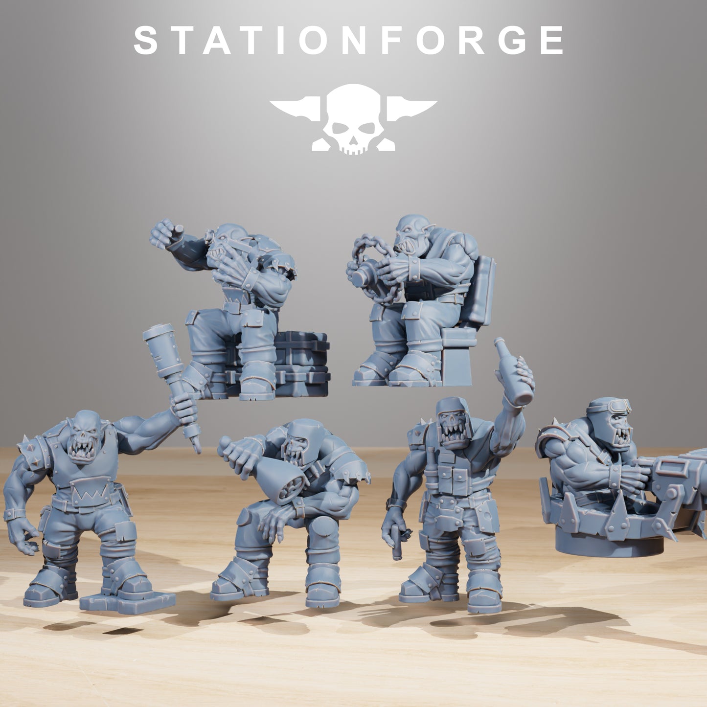 Orkaz Party/Battle Wagon from Station Forge Full Set