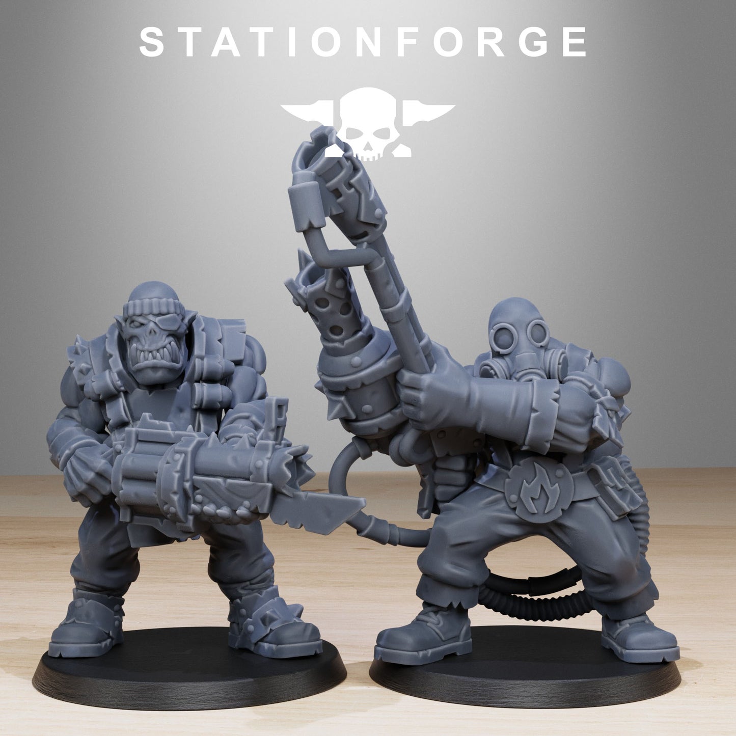 The Orkaz Team Fighters from Station Forge 32mm