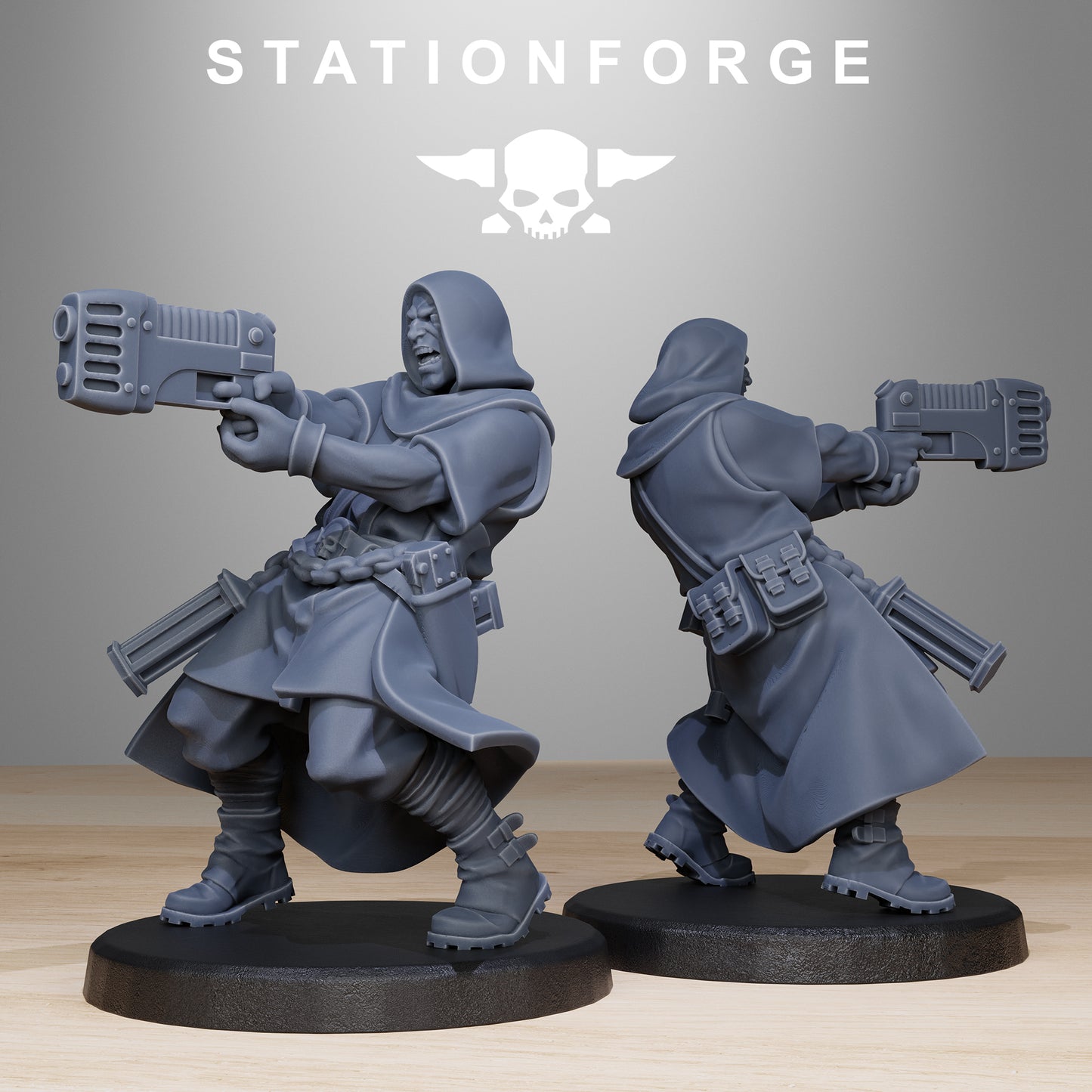 GrimCorp Mercenaries Miniatures - Station Forge Figures