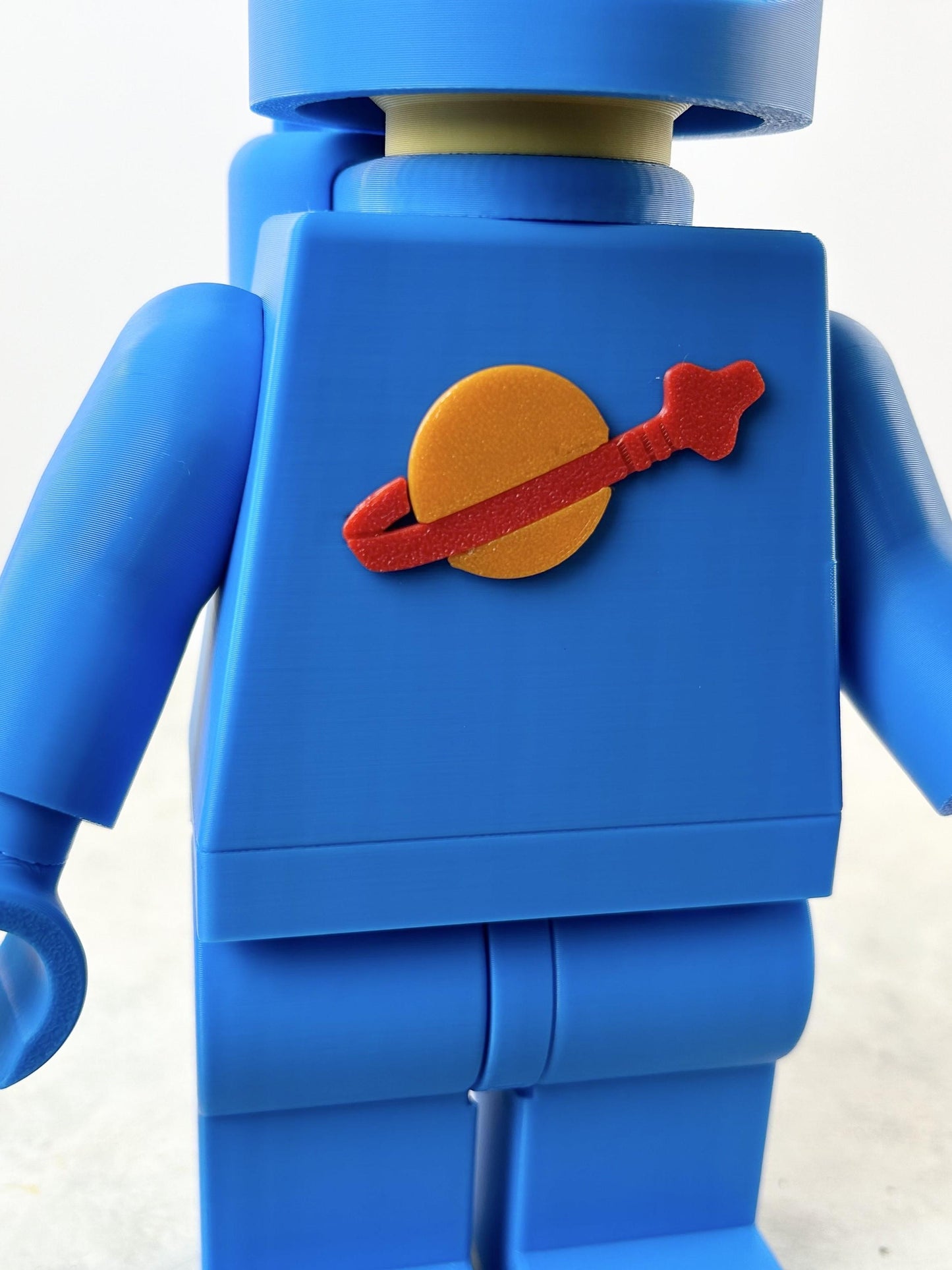 3D Printed. 9" Lego inspired Deluxe Benny the Spaceman figure