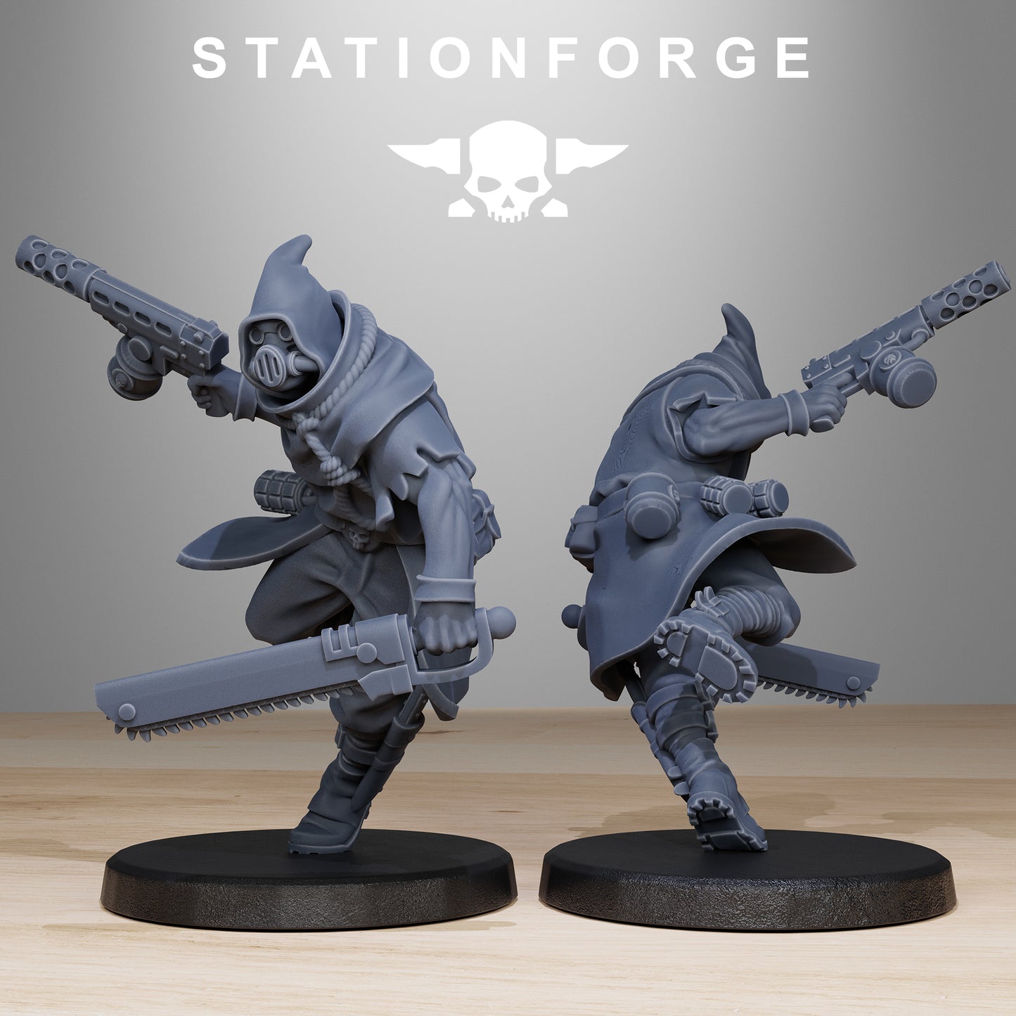 GrimCorp Mercenaries Miniatures - Station Forge Figures