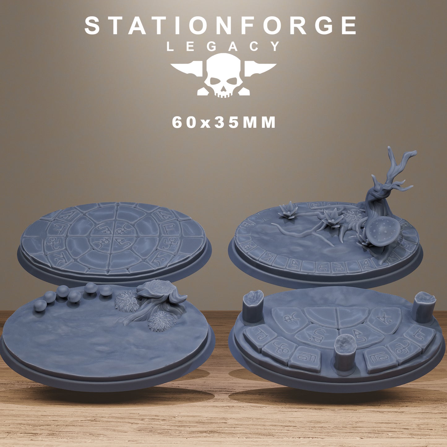 Mystic Base Pack | Grimdark | Scenic Bases from Station Forge Legacy 32mm