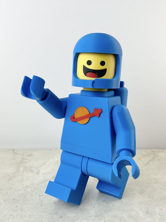 3D Printed. 9" Lego inspired Deluxe Benny the Spaceman figure