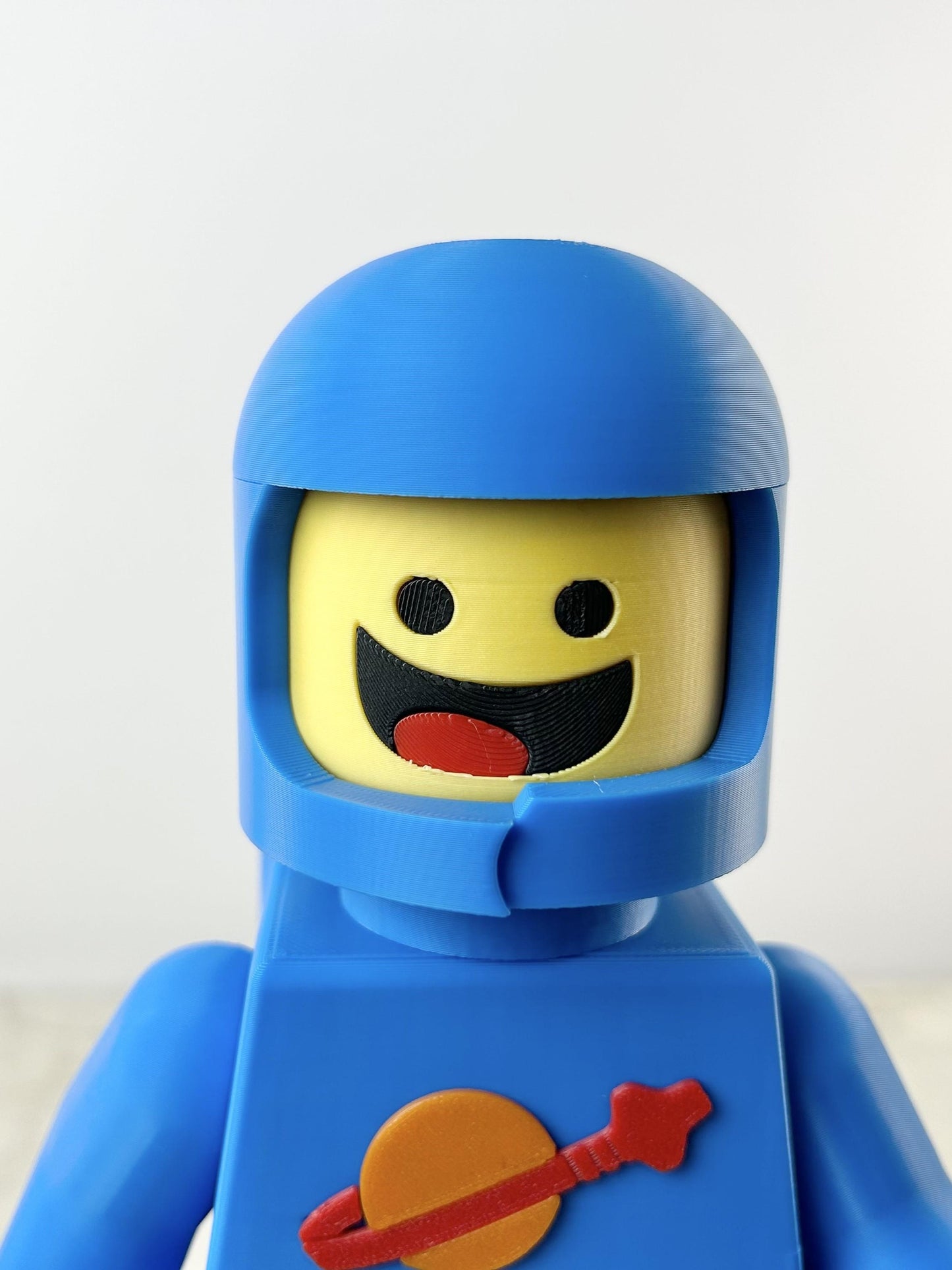 3D Printed. 9" Lego inspired Deluxe Benny the Spaceman figure