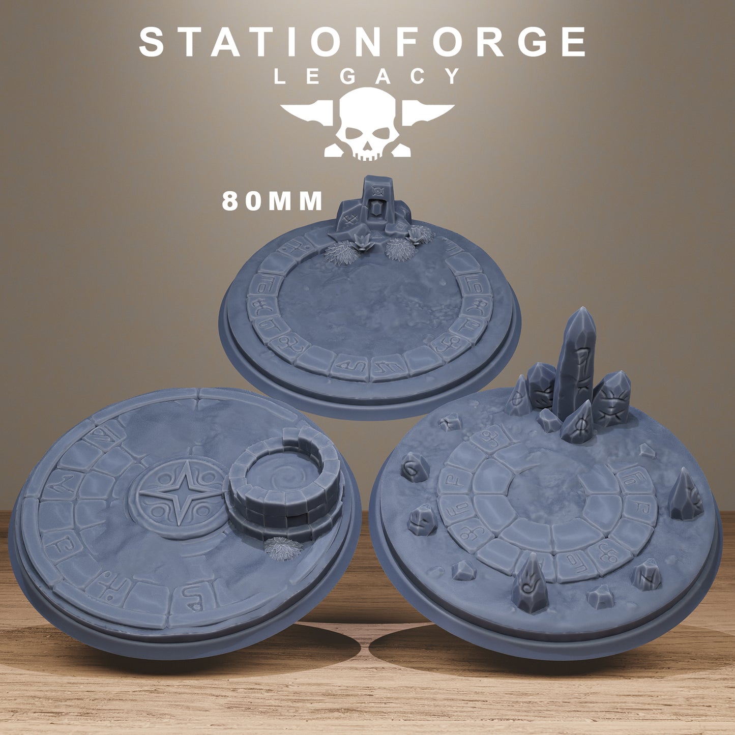 Mystic Base Pack | Grimdark | Scenic Bases from Station Forge Legacy 32mm