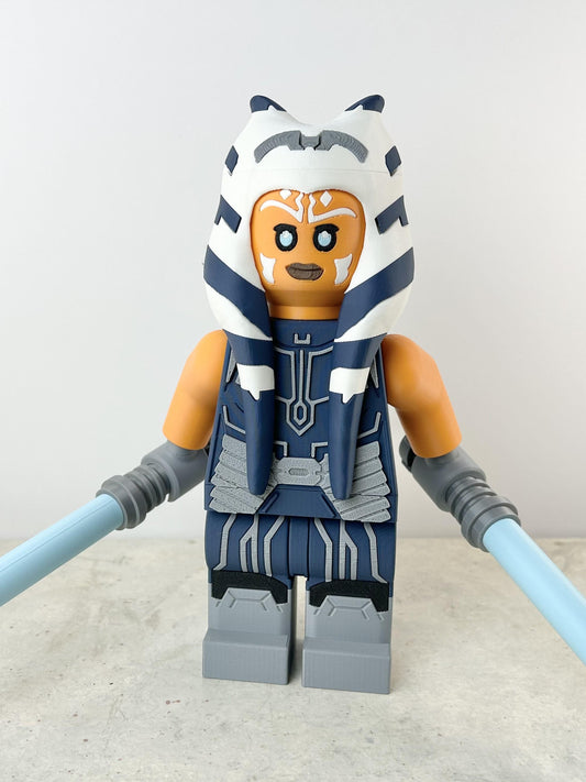 3D Printed. 9" Lego inspired Deluxe Ashoka Figure