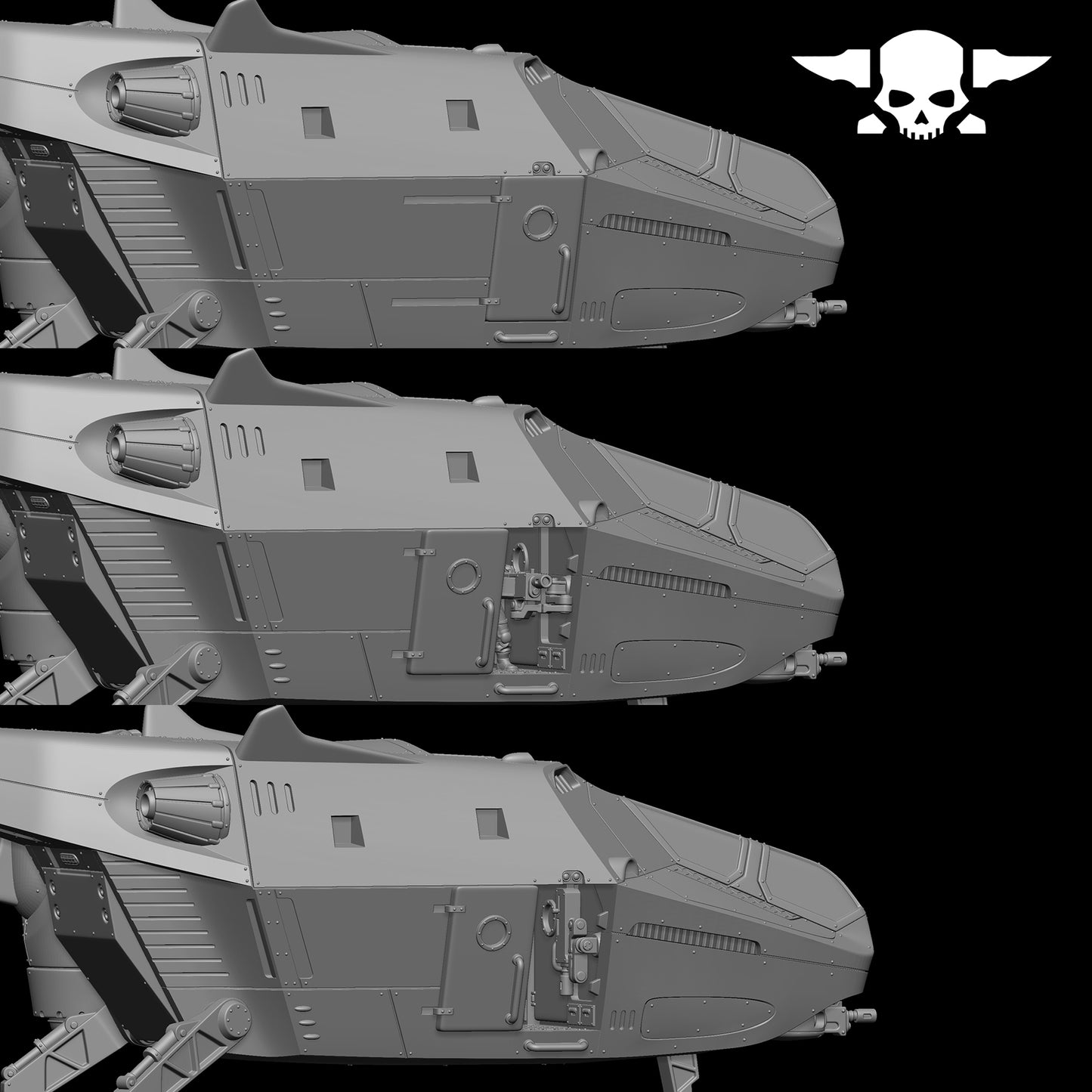 The Vaskar dropship and crew from Station Forge 32mm