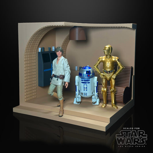 3D printed Mos Eisley Cantina entrance diorama for Star Wars black series figs