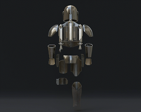 Din Djarin Inspired Full Armor - 3D Printed Raw Mandalorian Cosplay and Costume