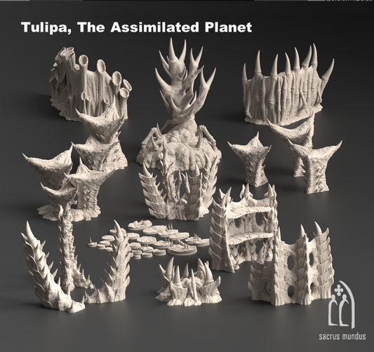 Tulipa, The Assimilated Planet. Full Set Warhammer Terrain