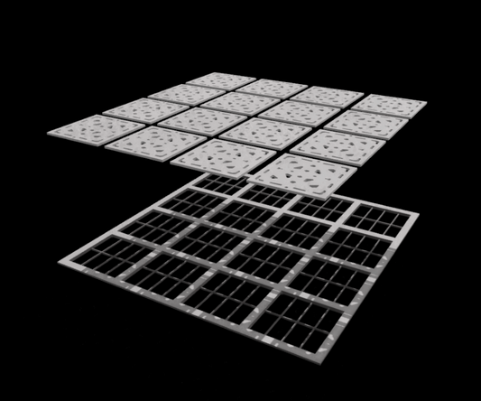 3D Printed Jabba's Palace floor panels/grate for Star Wars figures
