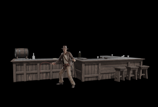 3D Printed Marion's Bar (The Raven) Diorama For 3.75 in & 6" Figures