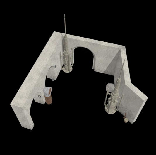 3D Printed Mos Eisley Alleyway (Spaceport Speeders) For 3.75" and 6" Figures
