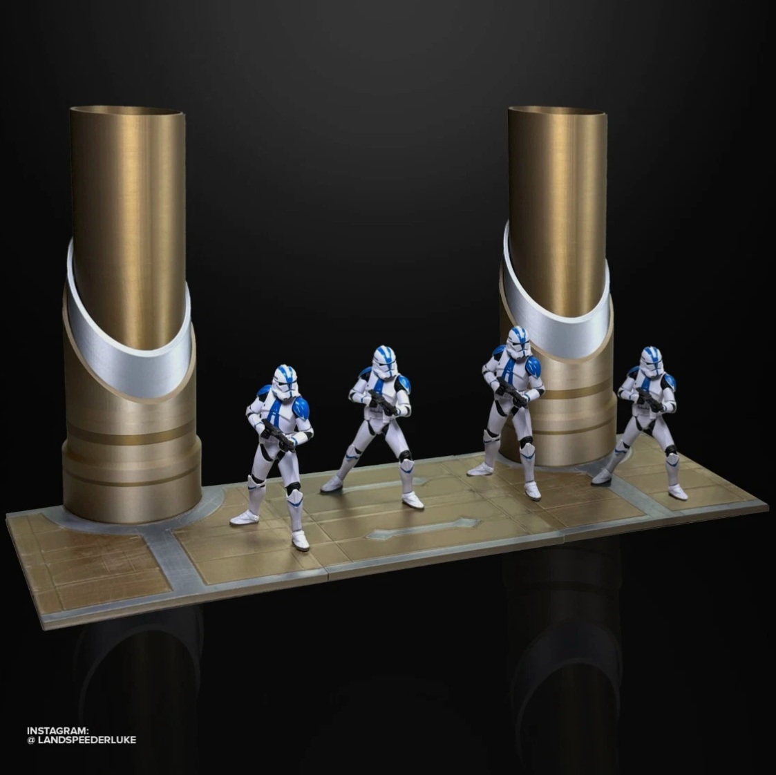 Jedi Temple Hallways Diorama for 3.75" & 6 in Star Wars Figures