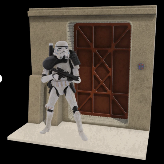 3D Printed Mos Eisley Door Diorama For Star Wars figures