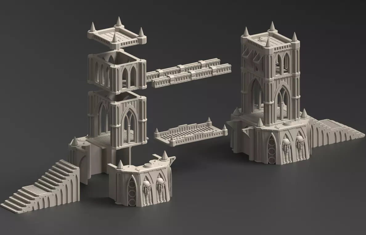 Thesalon Savage World Fortress tabletop terrain. 3D printed Warhammer scenery.