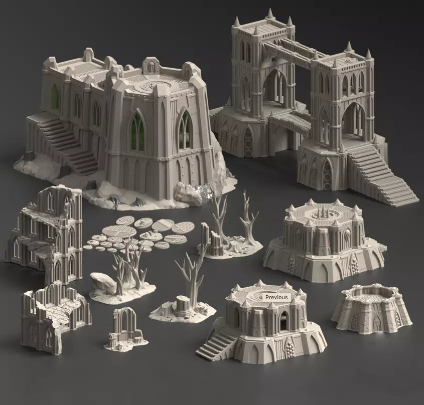 Thesalon Savage World Fortress tabletop terrain. 3D printed Warhammer scenery.