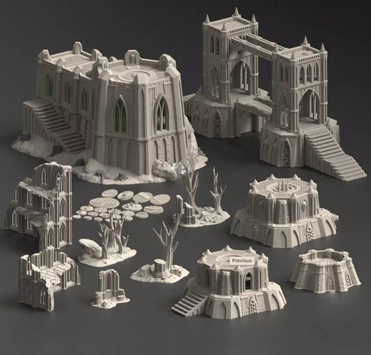 Thesalon Savage World Fortress tabletop terrain. 3D printed Warhammer scenery.