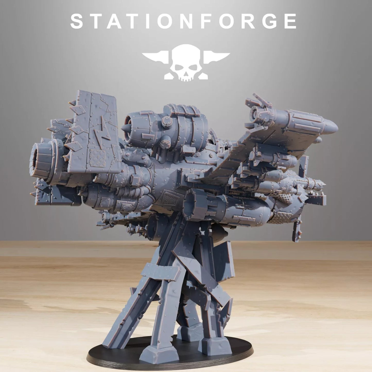 The Orkaz plane and crew from Station Forge 32mm