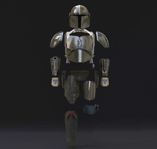 Din Djarin Inspired Full Armor - 3D Printed Raw Mandalorian Cosplay and Costume