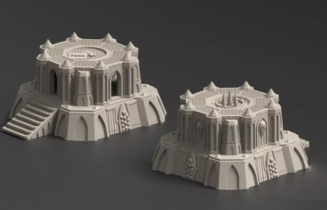 Thesalon Savage World Fortress tabletop terrain. 3D printed Warhammer scenery.