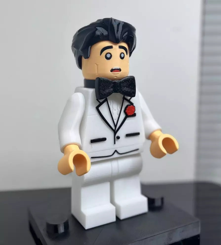 3D Printed. 9" Lego inspired Bruce Wayne Batman Figure