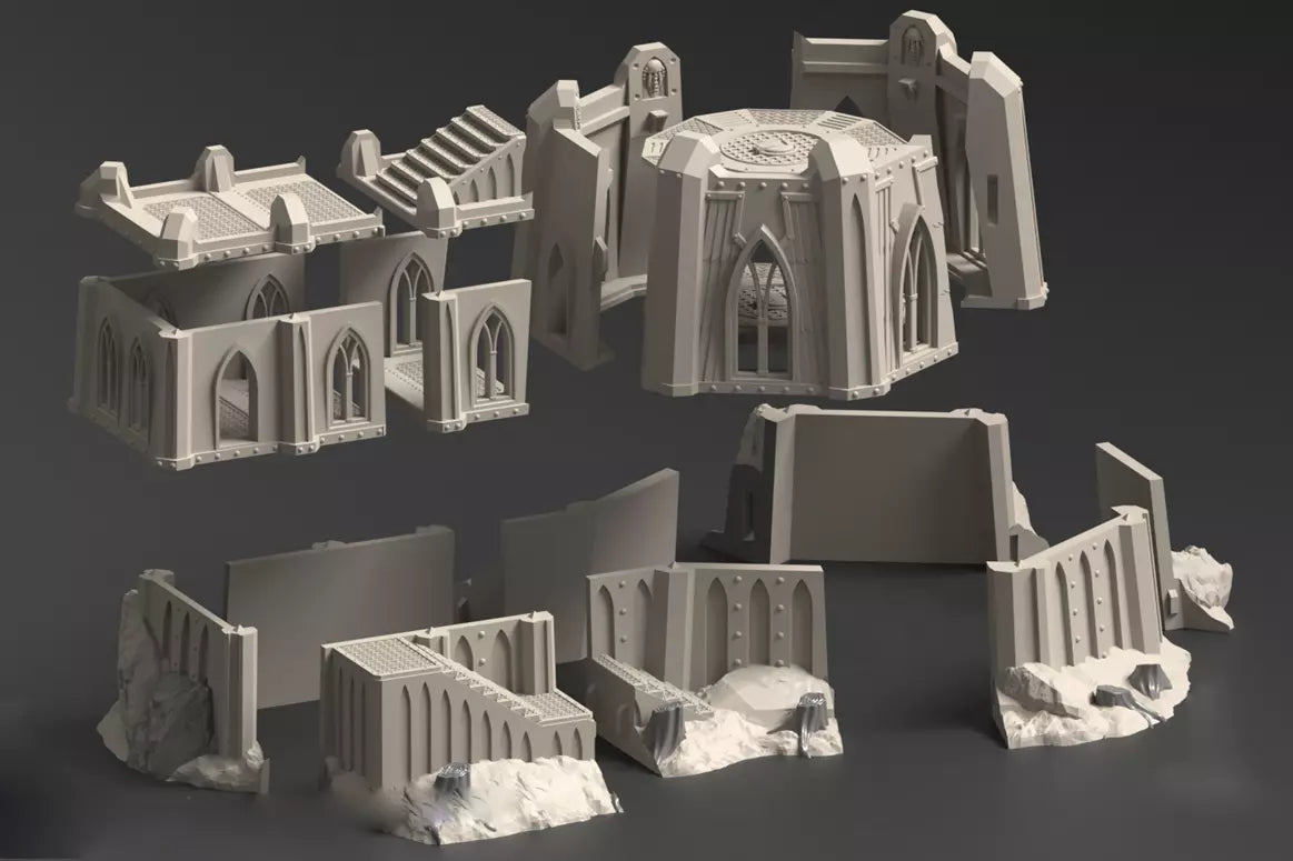 Thesalon Savage World Fortress tabletop terrain. 3D printed Warhammer scenery.