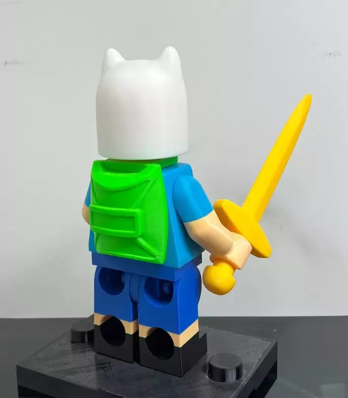 3D Printed. 9" Lego inspired Finn the Human Figure