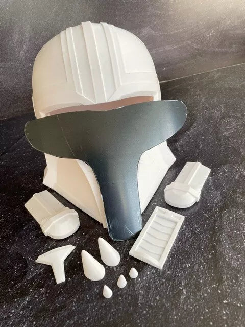 The Armorer from the Mandalorian Inspired Star Wars 3d printed helmet with Visor