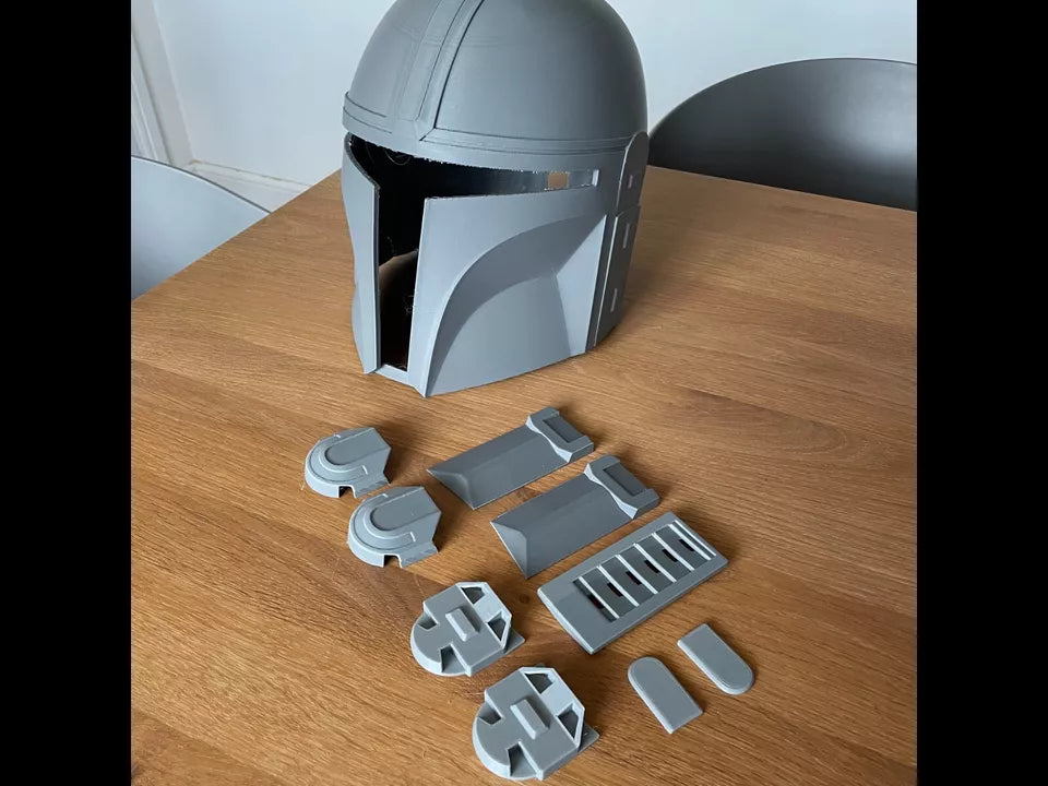 Din Djarin Inspired Helmet - 3D Printed - Mandalorian Costume Accessory