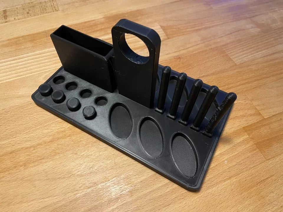 API test kit holder, carry system and dry rack for marine or tropical aquarium