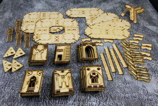 War gaming terrain table top gaming Bulk Heads 5" Terrain set