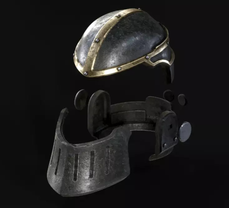 The Iron Warriors Chaos Marine helmet, Space Marine 2. 3D Printed