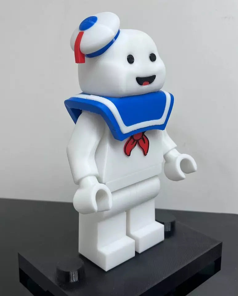 3D Printed. 9" Lego inspired Stay Puft Bibendum Chamallow figure